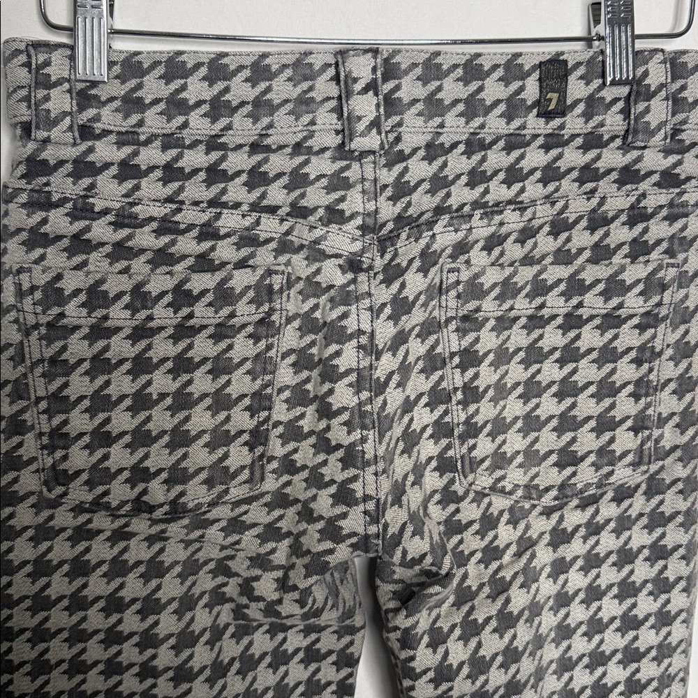 Limited Edition 7 for all mankind denim houndstooth gray boot cut jeans sz 28 - Picture 7 of 10